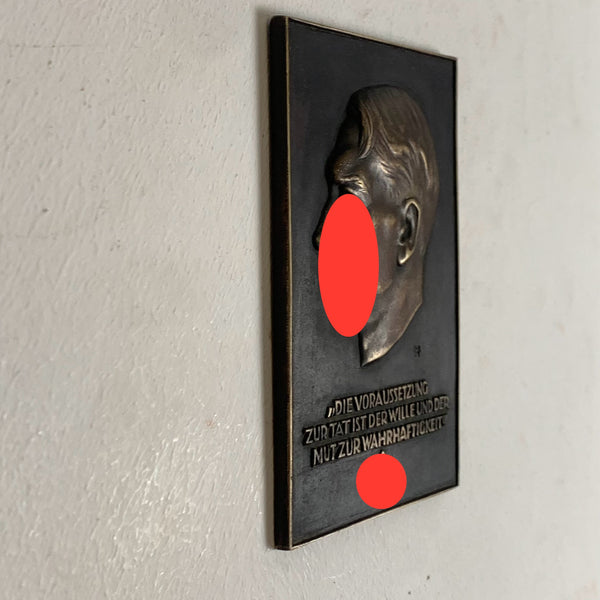Adolf Hitler Bronzeplakette von Heinrich Moshage