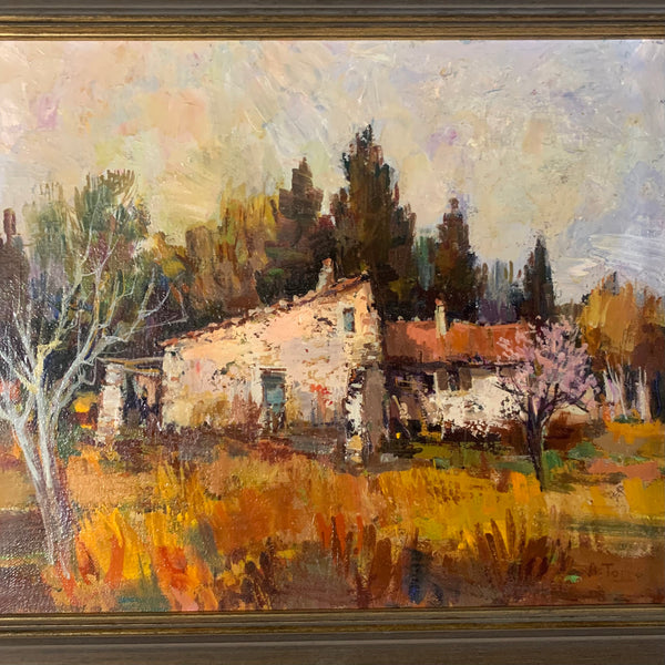Ölgemälde In der Champagne von A. Torre