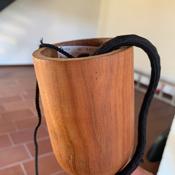 Vintage Teakholz Kronleuchter zehnarmig im dänischen Design von Domus Leuchten