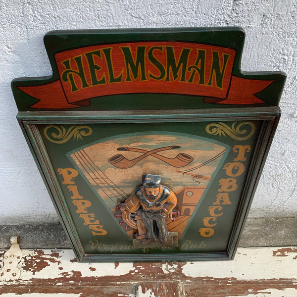 Nostalgisches maritimes Holzschild Helmsman Pipes Tobacco