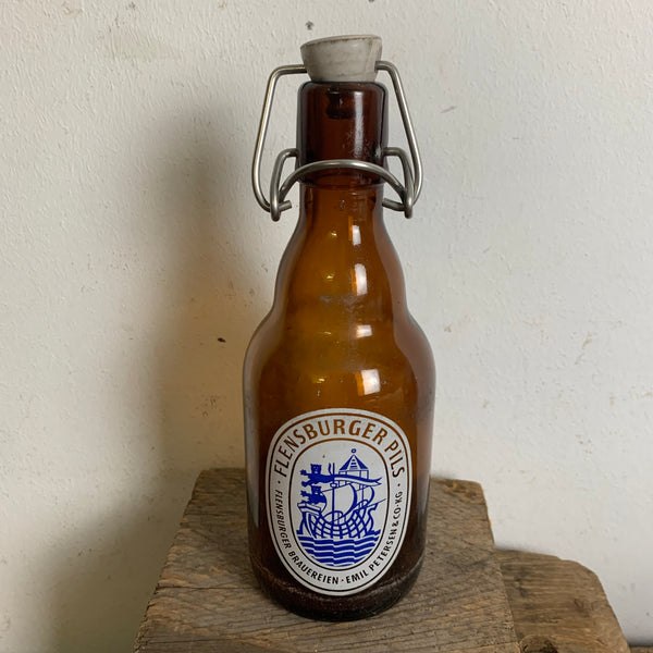 Vintage Bügelflasche Flensburger Pils Bierflasche