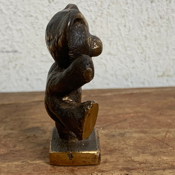 Vintage Bronze Skulptur Berliner Bär Figur im Stil von Walter Bosse