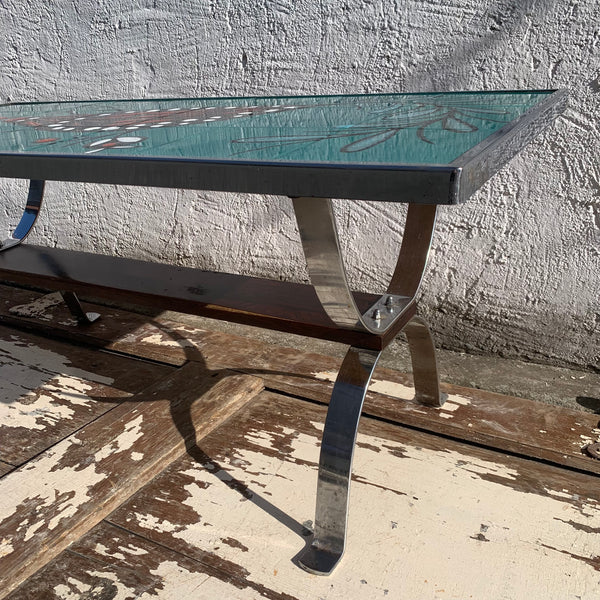 Vintage Design Coffee Table Keramik von Cedem für Vallauris