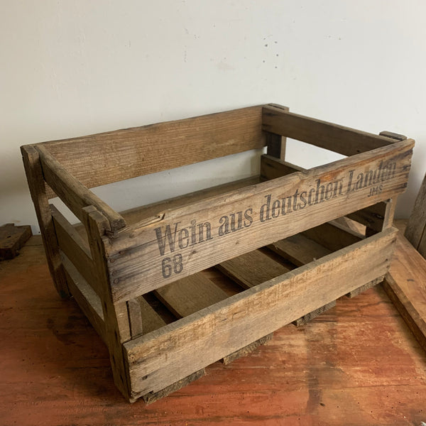 Alte Weinkiste Wein aus deutschen Landen