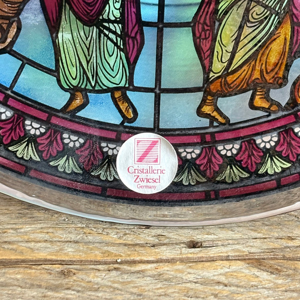 Vintage Buntglas Teller Jesus St.-Stephans Kirchenfenster