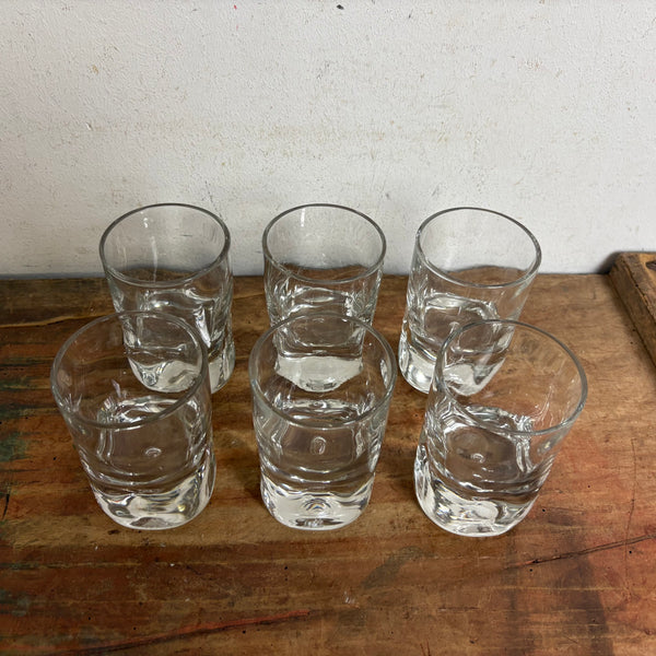 Vintage 6er Set Whiskygläser von Walter Hickman für Kosta Boda
