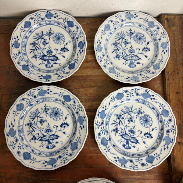 4 Essteller Zwiebelmuster Meissen Schwertermarke