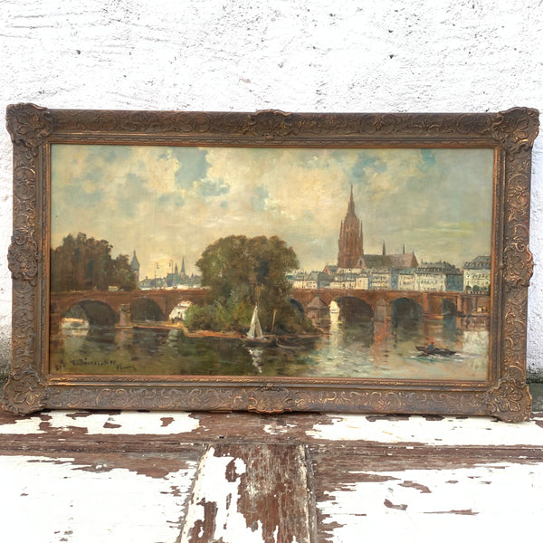 Ölgemälde Frankfurt von Karl Dörrbecker