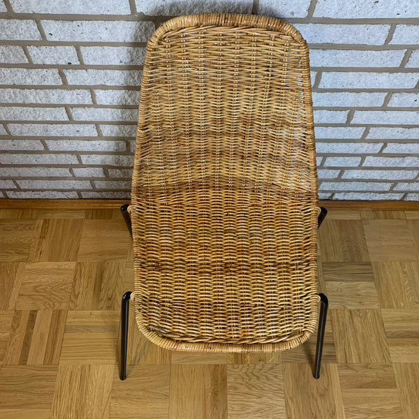 Vintage Basket Chair Korbstuhl von Gian Franco Legler