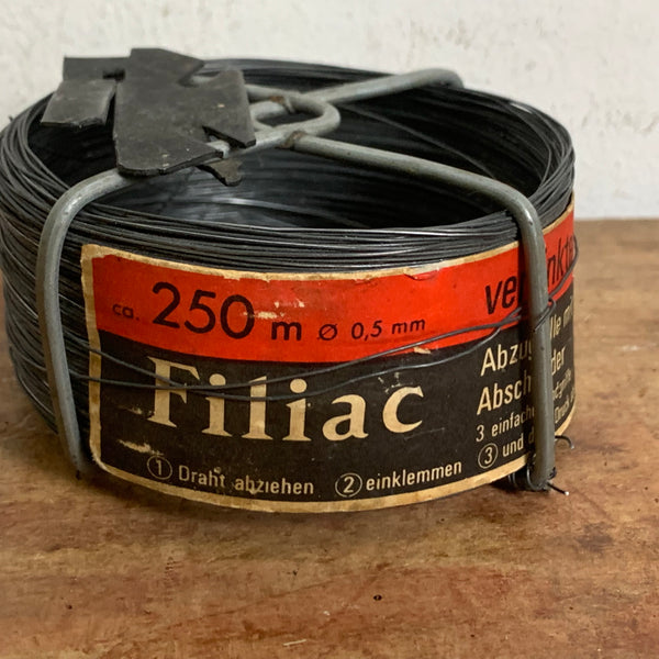 Vintage Verzinkter Draht auf Abzugrolle von Filiac
