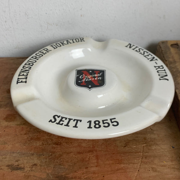 Vintage Aschenbecher Flensburger Dokator Nissen Rum