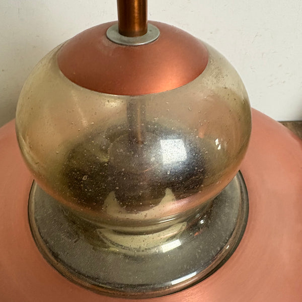 Vintage Design Space Age Kupfer Deckenlampe