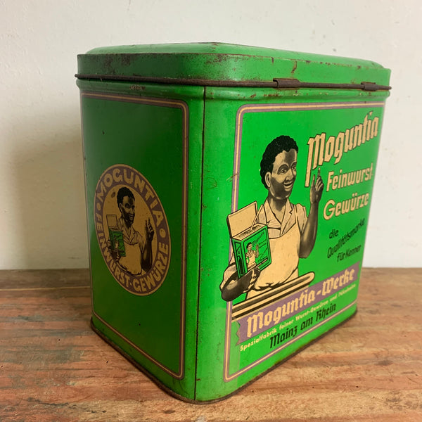 Vintage Blechdose Moguntia Feinwurst Gewürz
