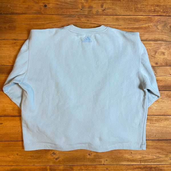 Light Blue Adidas Sweater - Vintage