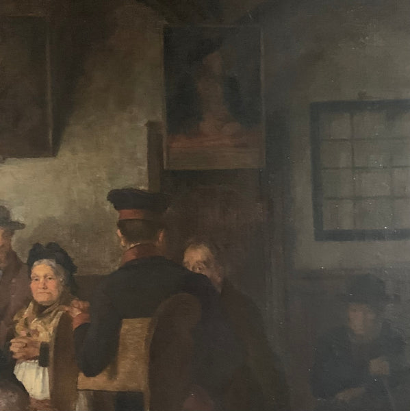 Ölgemälde Der Steuerzahltag von Otto Rasch