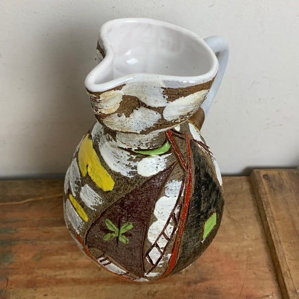 Italienische Mid Century Keramik Vase Krug von Fratelli Fanciullacci