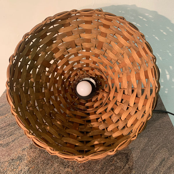 Vintage Rattan Korb Lampe