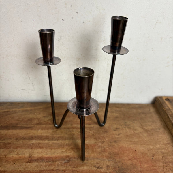 Vintage versilbert Kerzenleuchter von Berg Denmark