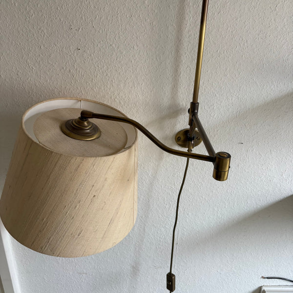 Vintage Messing Schwenkarm Wandlampe