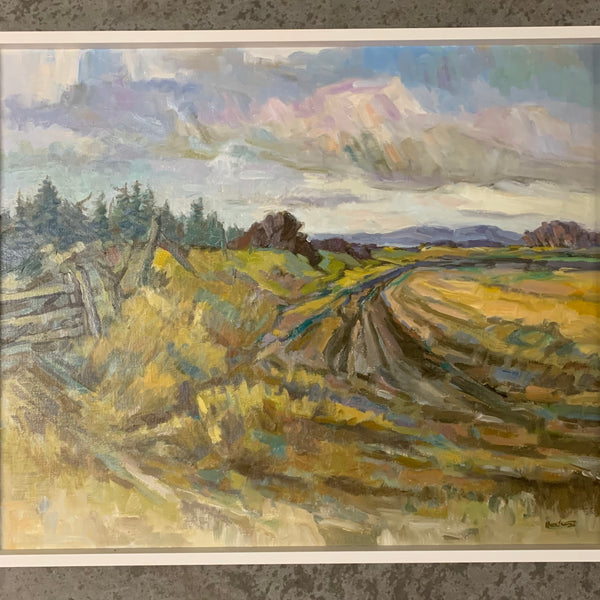 Ölgemälde Landschaft Bebensdorf von Klaus Heckert