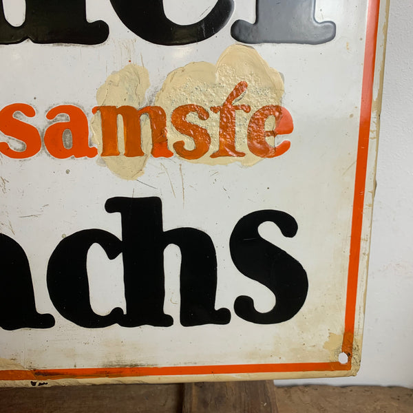 Emaille Schild Wichsmädel Bohnerwachs