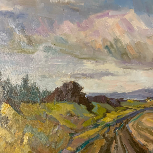Ölgemälde Landschaft Bebensdorf von Klaus Heckert