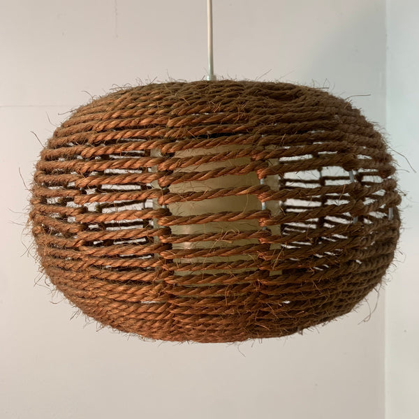 Vintage Makramee Sisal Deckenlampe