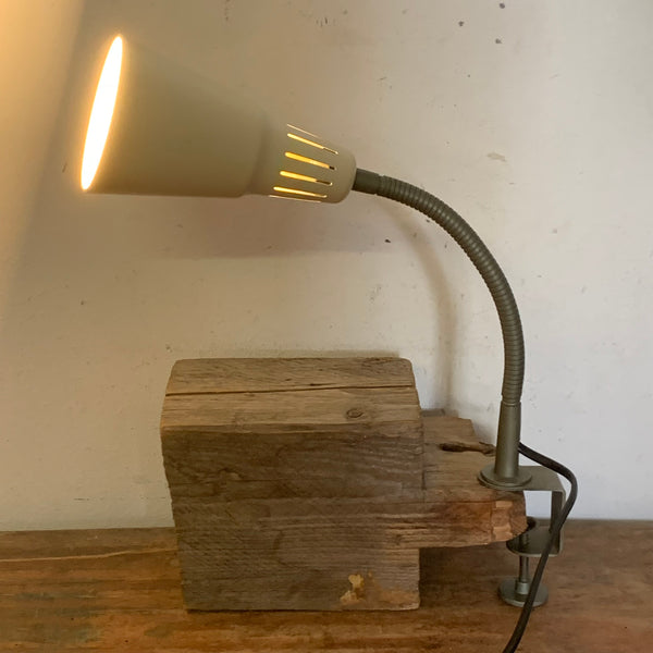 Vintage Schwanenhals Klemm Lampe Kvart von Marianne und Knut Hagberg für Ikea in weiß