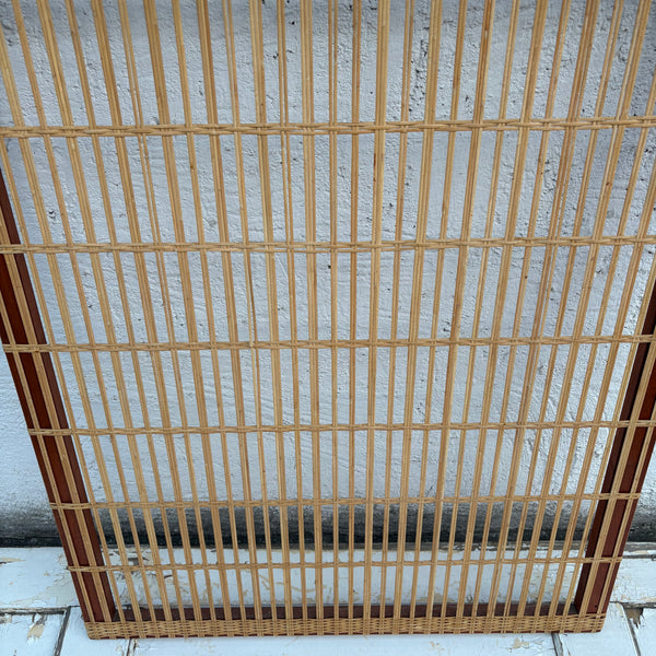 Mid Century Teakholz Bambus Garderobe und Schirmständer