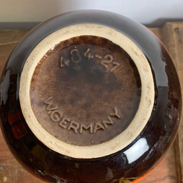 Keramik Vase 484 - 21 von Scheurich in braun orange rot