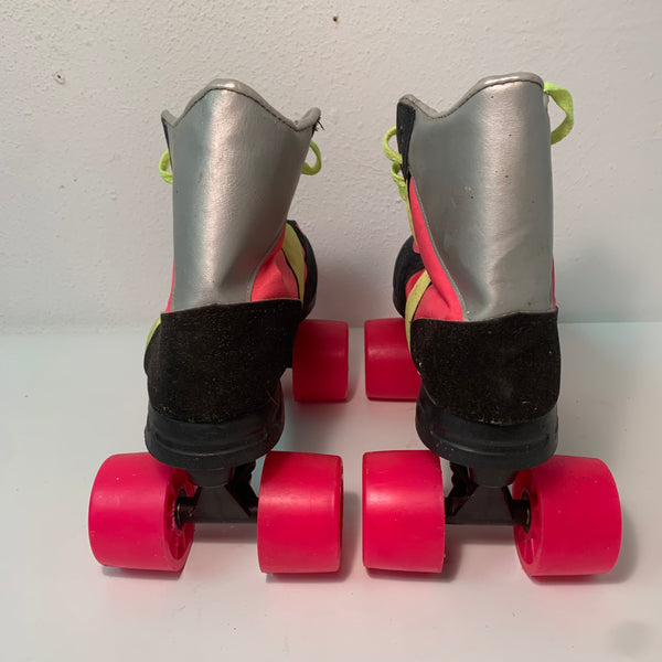 Vintage Neon Disco Roller Rollschuhe