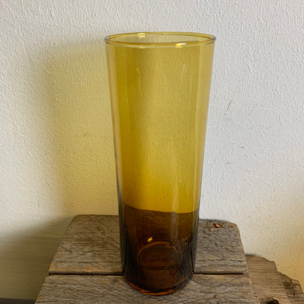Vintage bernsteinfarbener Saft Krug 6 Gläser