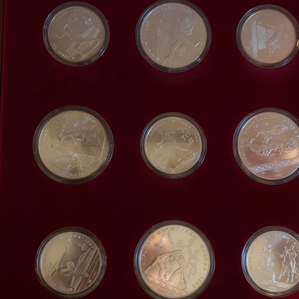 28 Silbermünzen Olympische Spiele 1980 UdSSR Moskau 5 und 10 Rubel