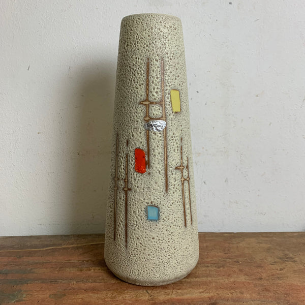 Mid Century Keramik Vase von Scheurich 532-28