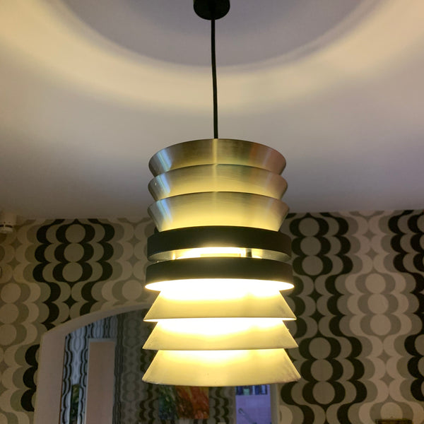 Vintage Space Age Lamellen Lampe von Doria Leuchten