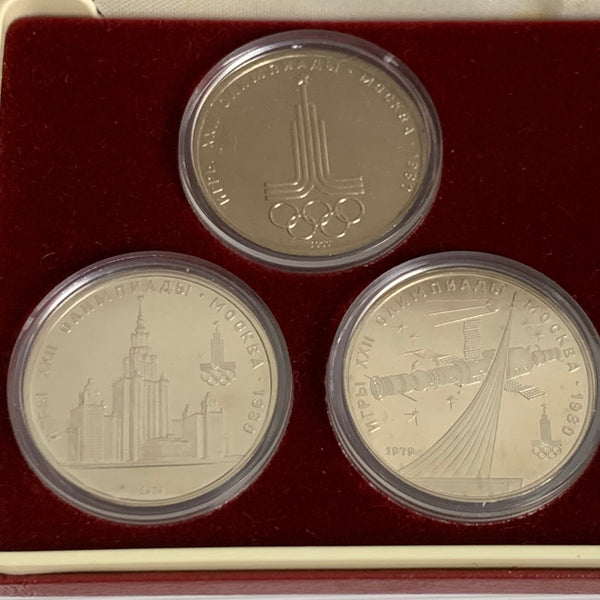 6 Silbermünzen Olympische Spiele 1980 UdSSR Moskau 1 Rubel