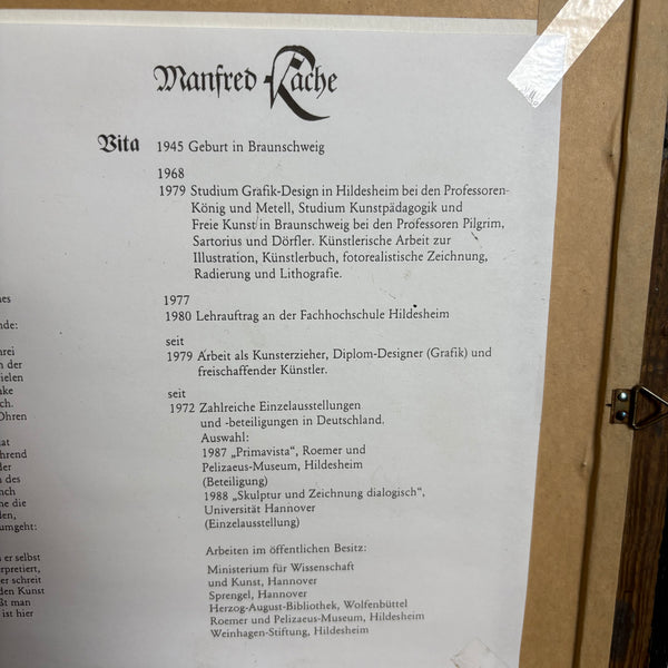 Originale Künstlergrafik Der Schrei von Manfred Kache