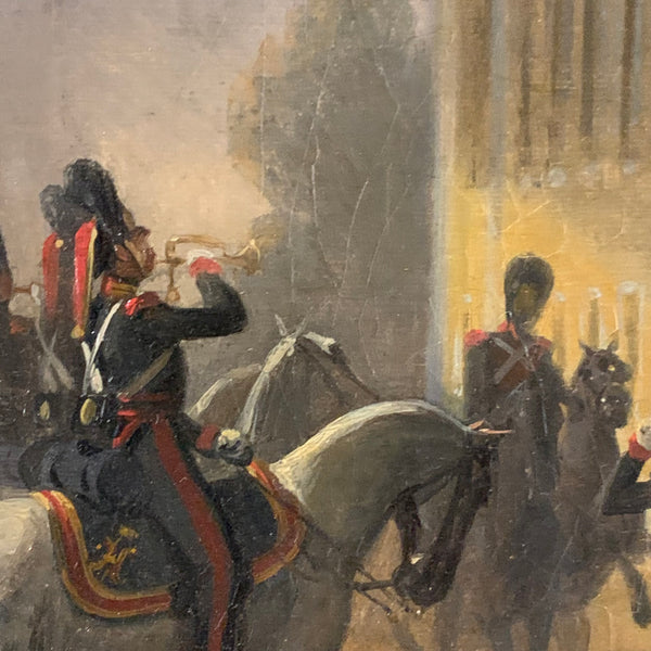 Skizze für Ölgemälde Parade der Palastgarde von Adolf Jebens