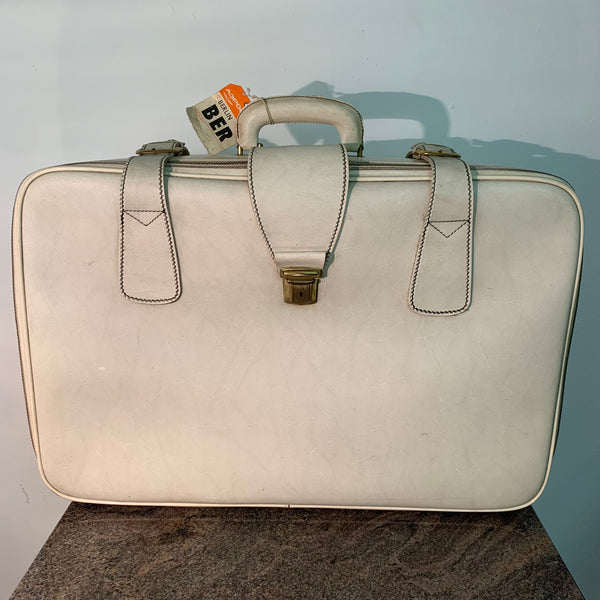 Weißer vintage 70er Jahre Koffer