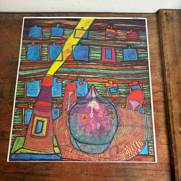 Offsetdruck Plakat Der Geher von Friedensreich Hundertwasser Galerie Thomas München
