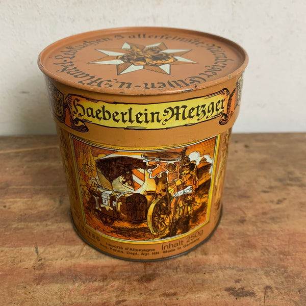 Vintage Blechdose Lebkuchen von Haeberlein Metzger