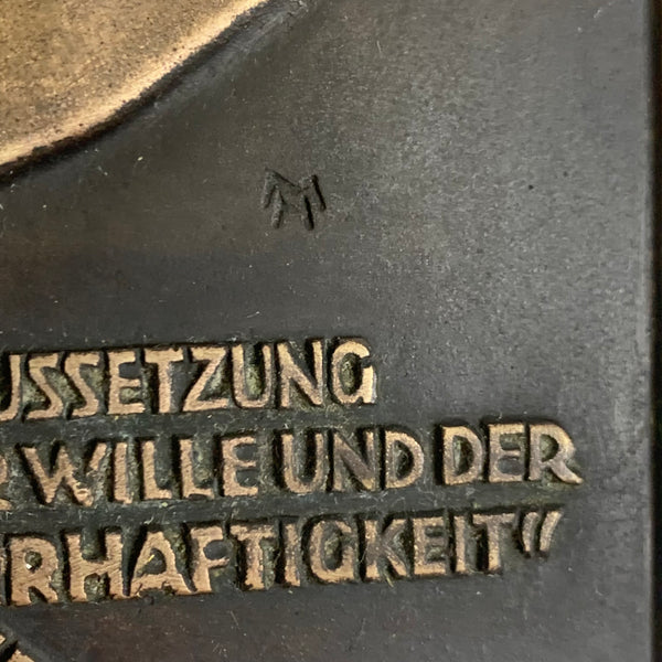 Adolf Hitler Bronzeplakette von Heinrich Moshage