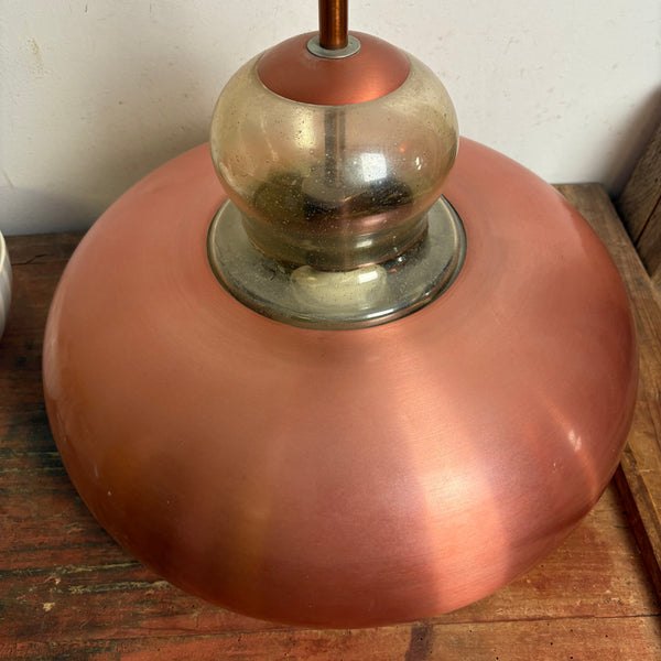 Vintage Design Space Age Kupfer Deckenlampe