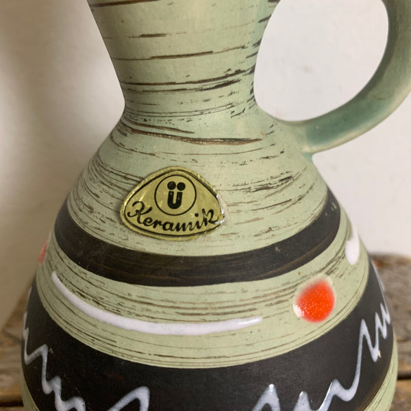 Vintage Keramik Vase von Überlacker 493 / 14