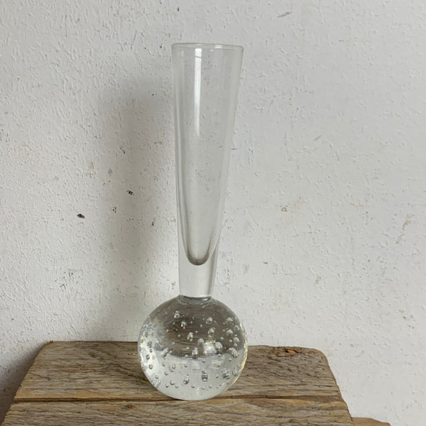 Vintage Orchideen Bubble Glas Vase