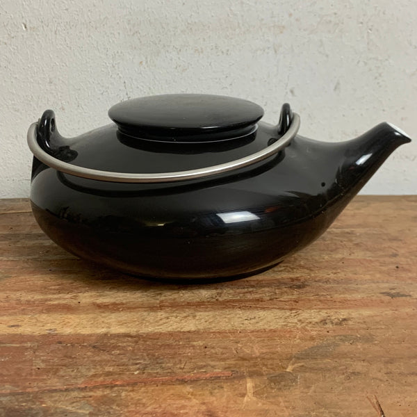 Vintage Teekanne Rio von Ulrike Bögel für Arzberg in schwarz