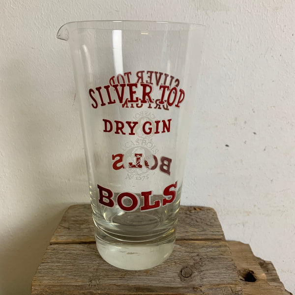 Vintage Silver Top Dry Gin Bols Rührglas