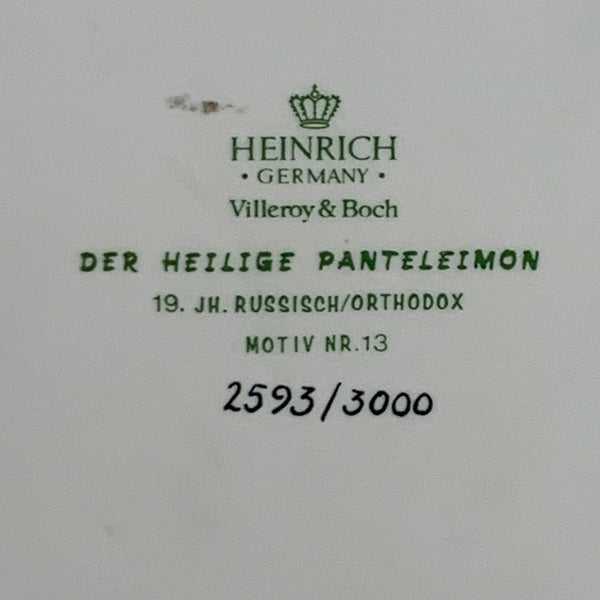 Porzellan Ikone Der heilige Panteleimon von Villeroy und Boch - Heinrich