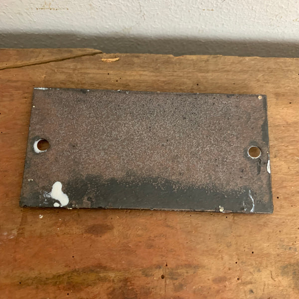 Emaille Schild Rücklauf Erdgeschoß