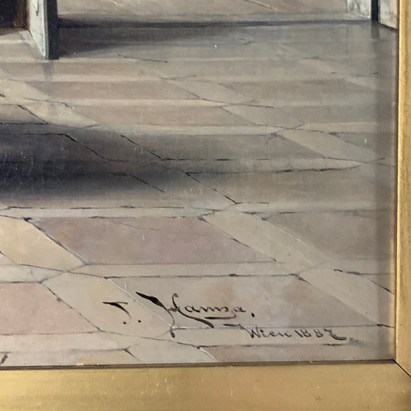 Ölgemälde Die Geographen von Johann Hamza